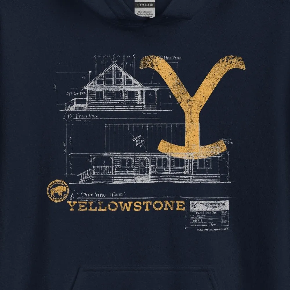 Yellowstone Blueprint Rip's House Hoodie