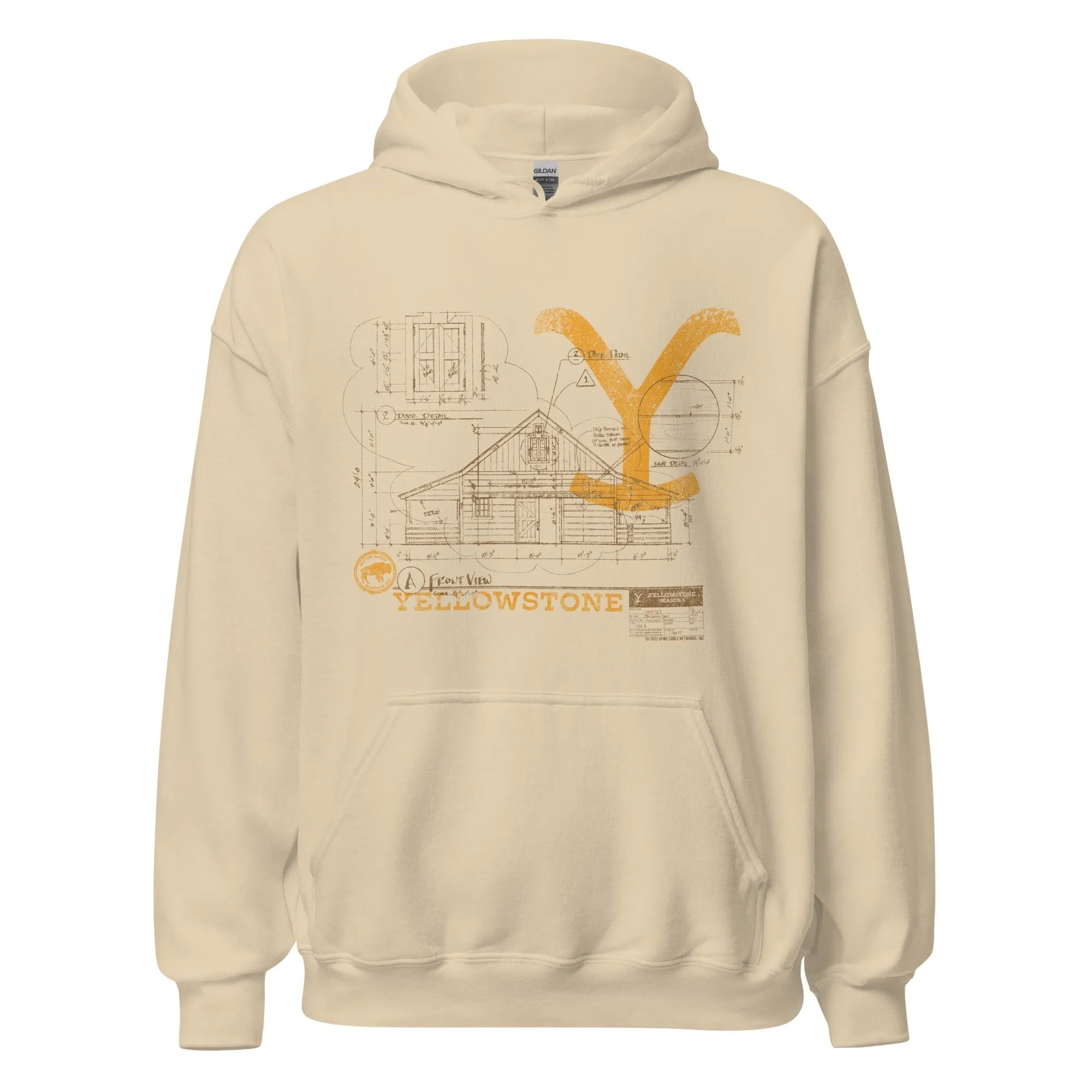 Yellowstone Historic Blueprint Hoodie